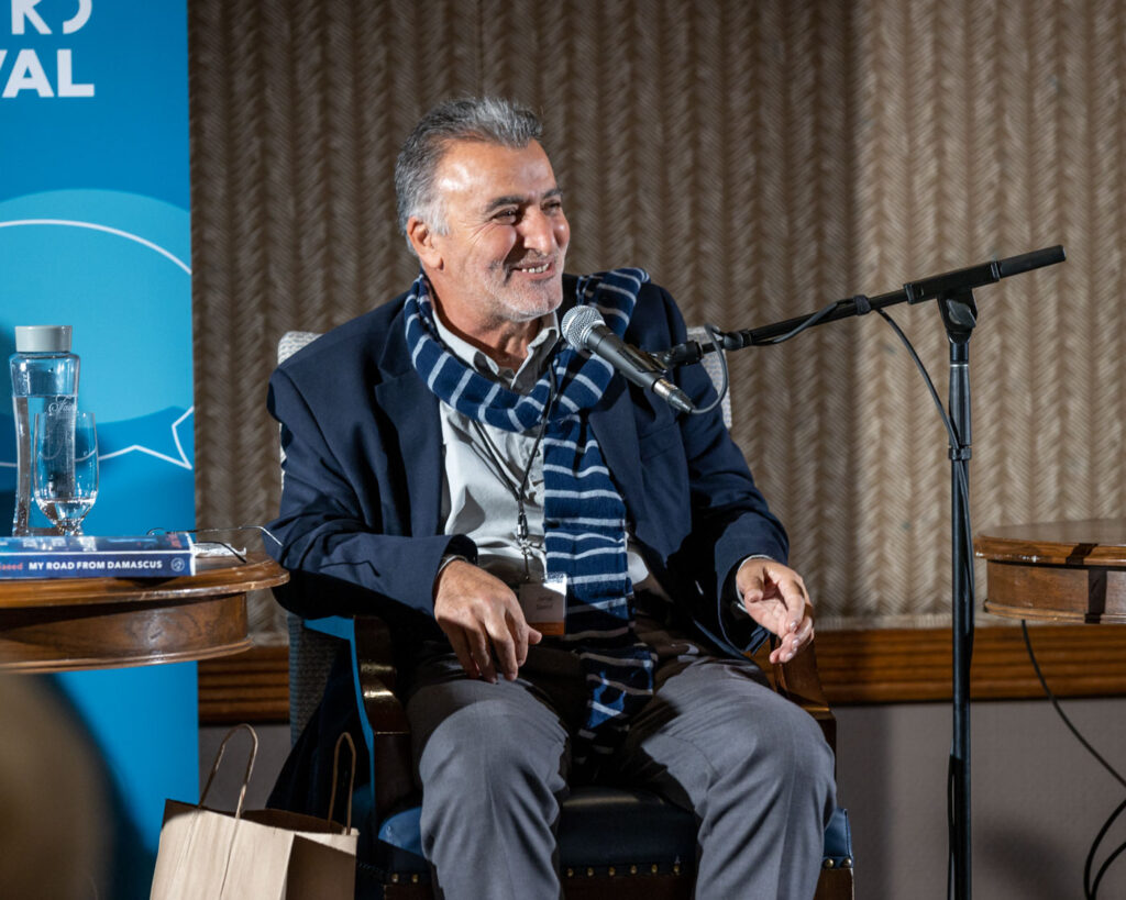 Author Jamal Saeed reading at last year's festival.
